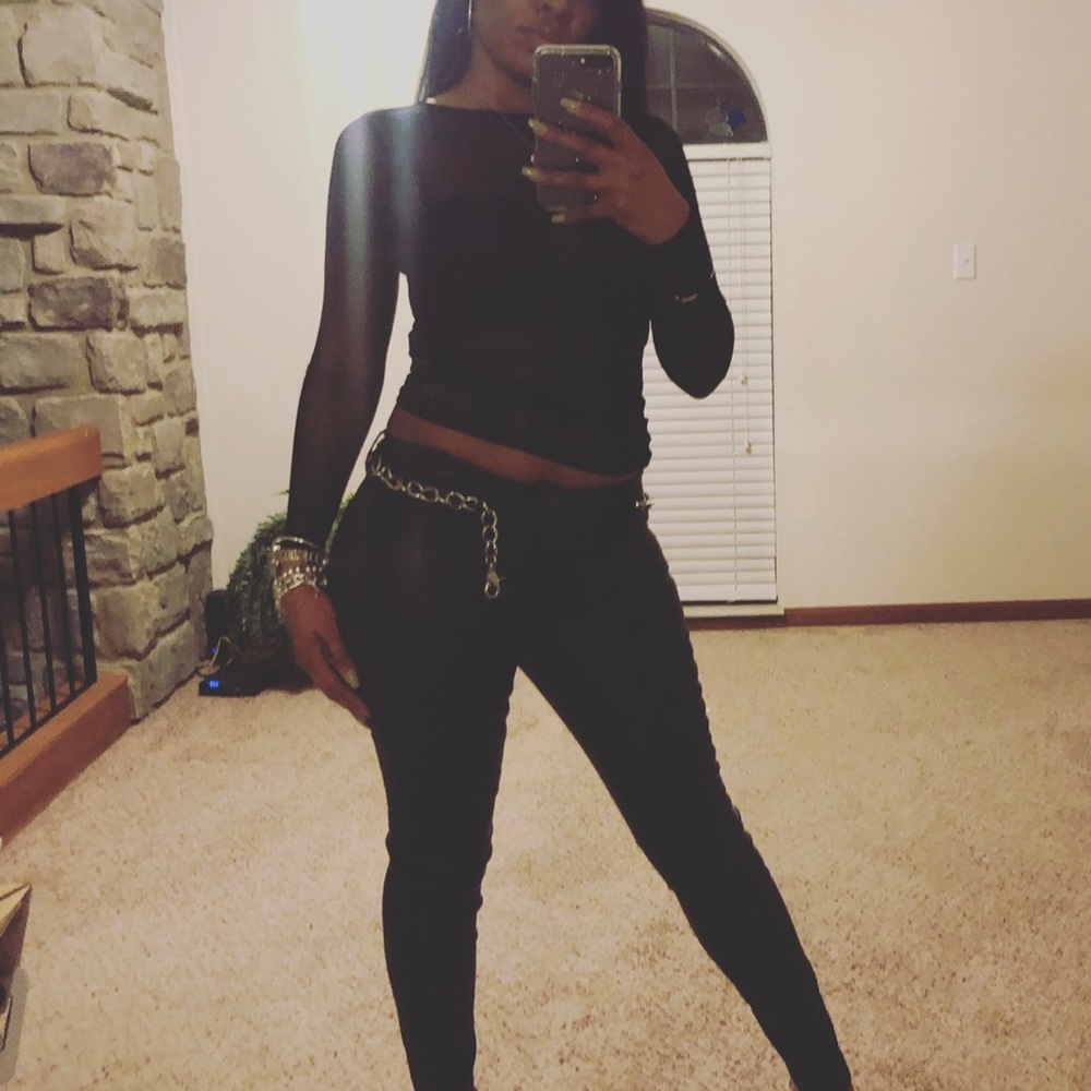 Leather like pants! So cute